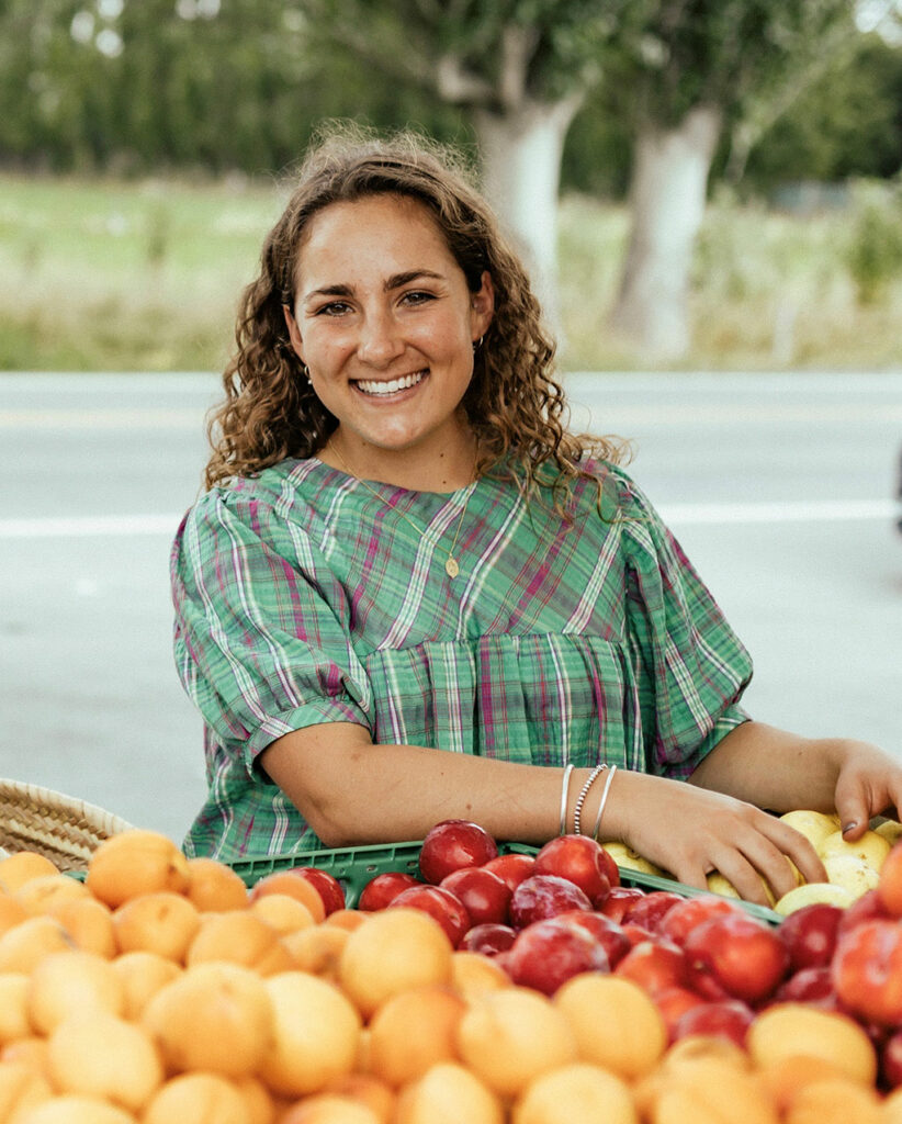 Rosa Flanagan at a fruit market